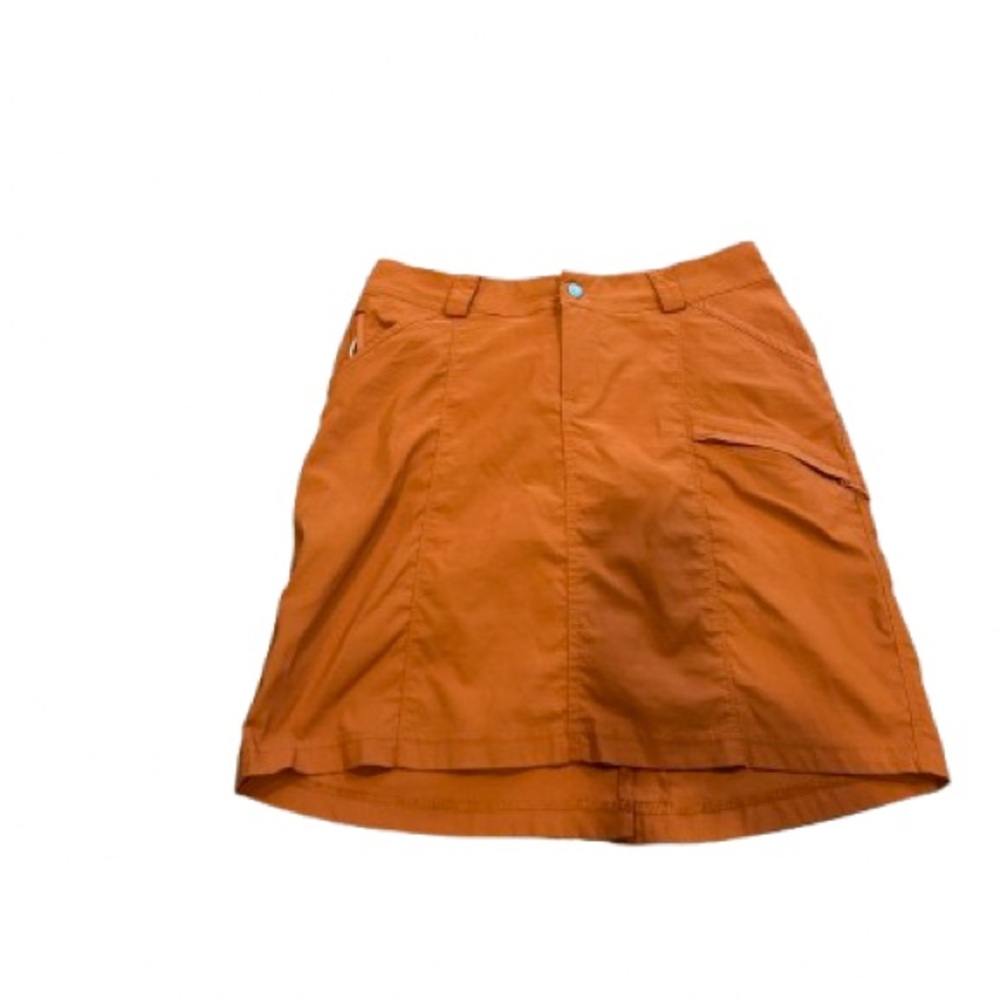 Women's Rust Orange Utility A-Line Skirt